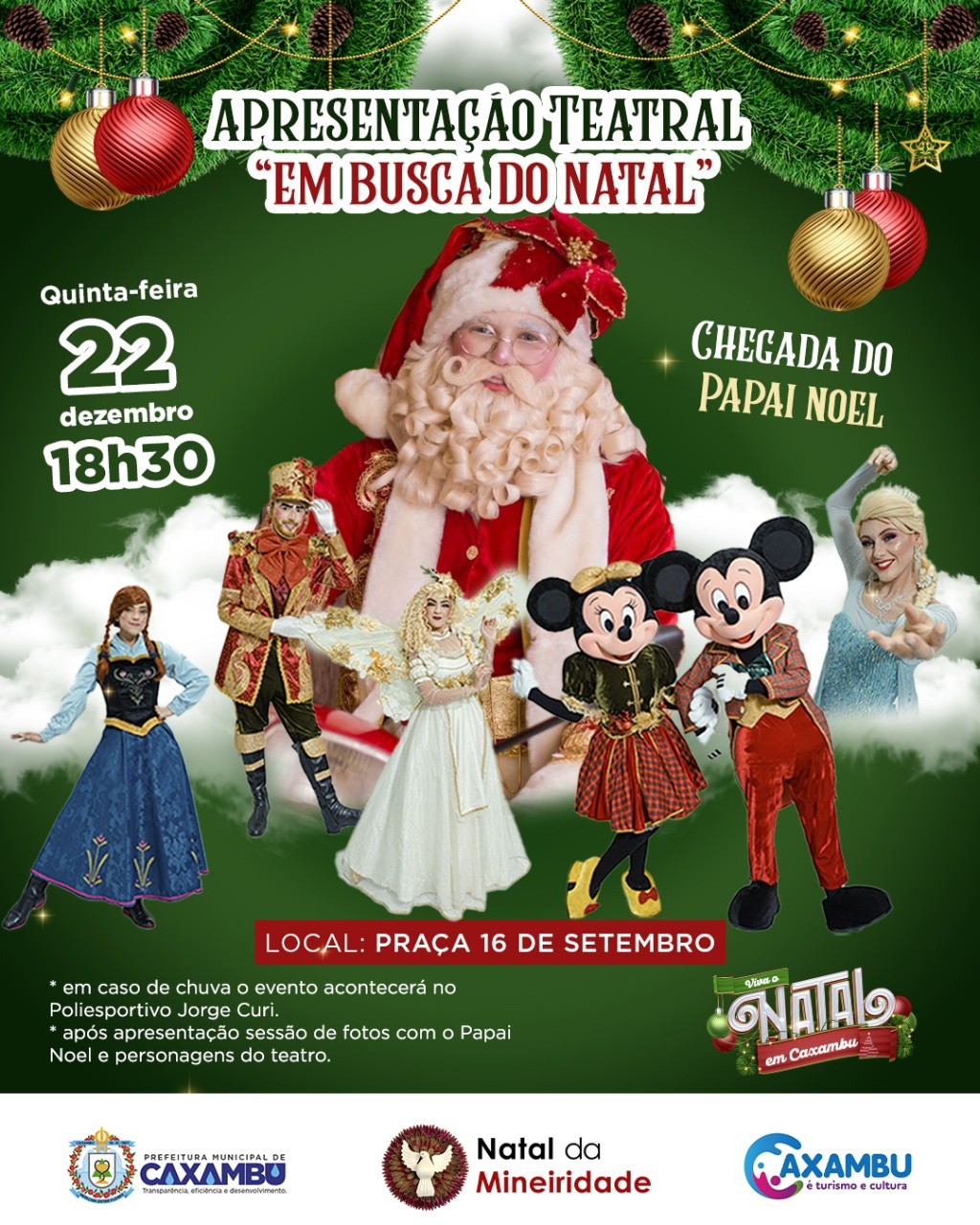 Papai Noel chega ao Shopping Poços de Caldas neste domingo