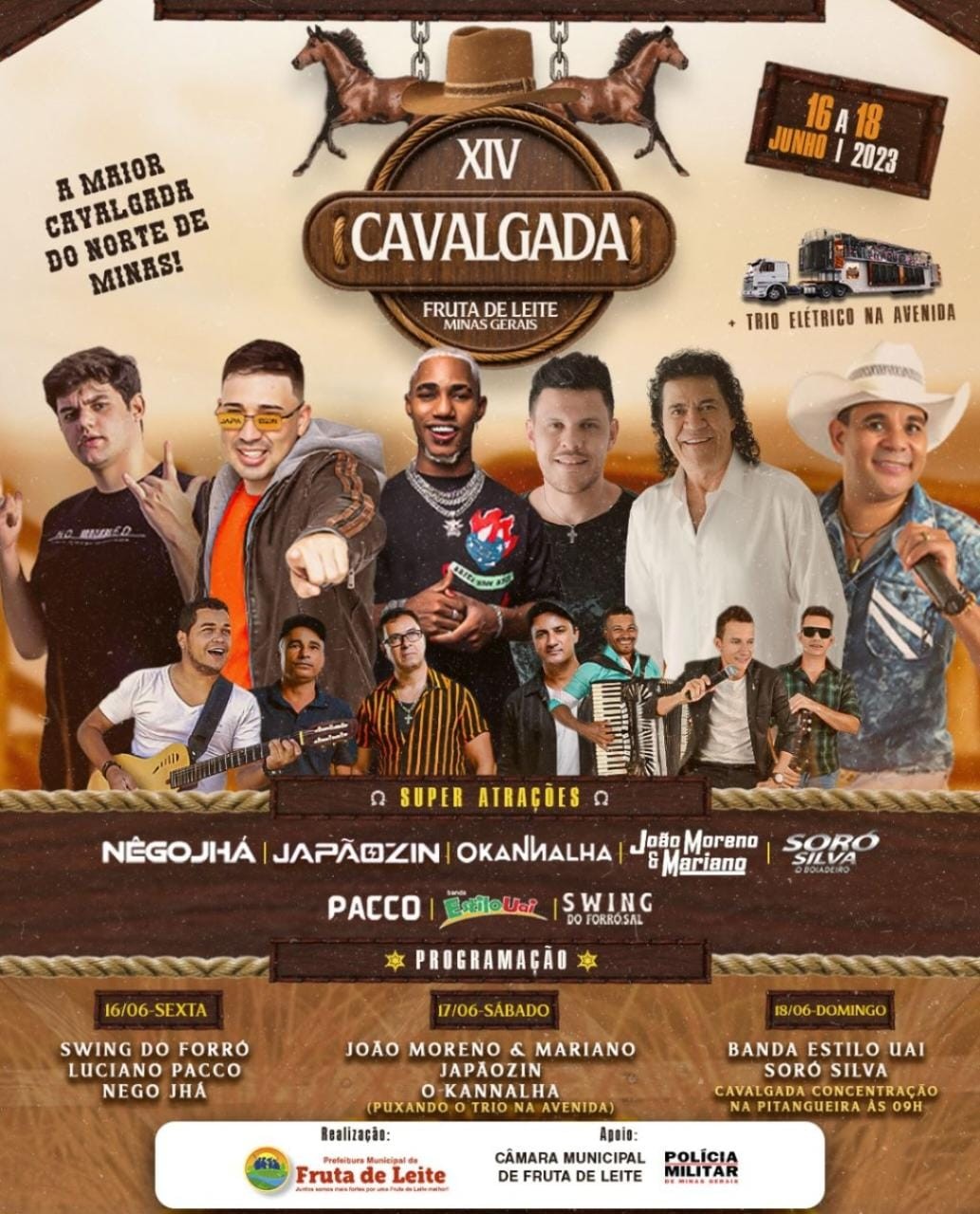 Portal Minas Gerais - Eventos: XIV CAVALGADA DE FRUTA DE LEITE